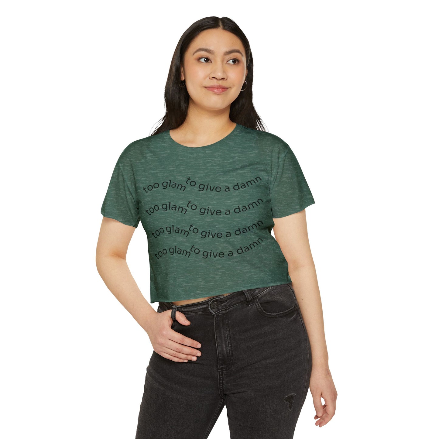 Chic Festival Crop Top, Women's Graphic Tee, Casual Summer Top, Trendy Clubwear, Gift for Her, Festival Fashion