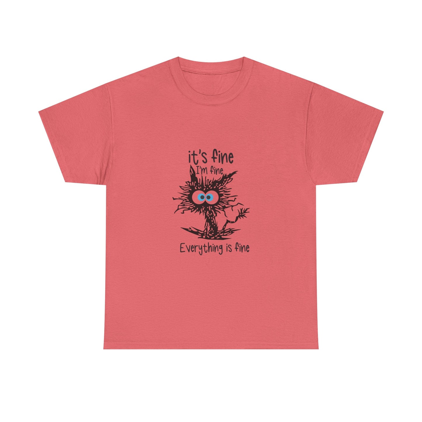 It's Fine Unisex Heavy Cotton Tee - Casual Comfort with Whimsical Design