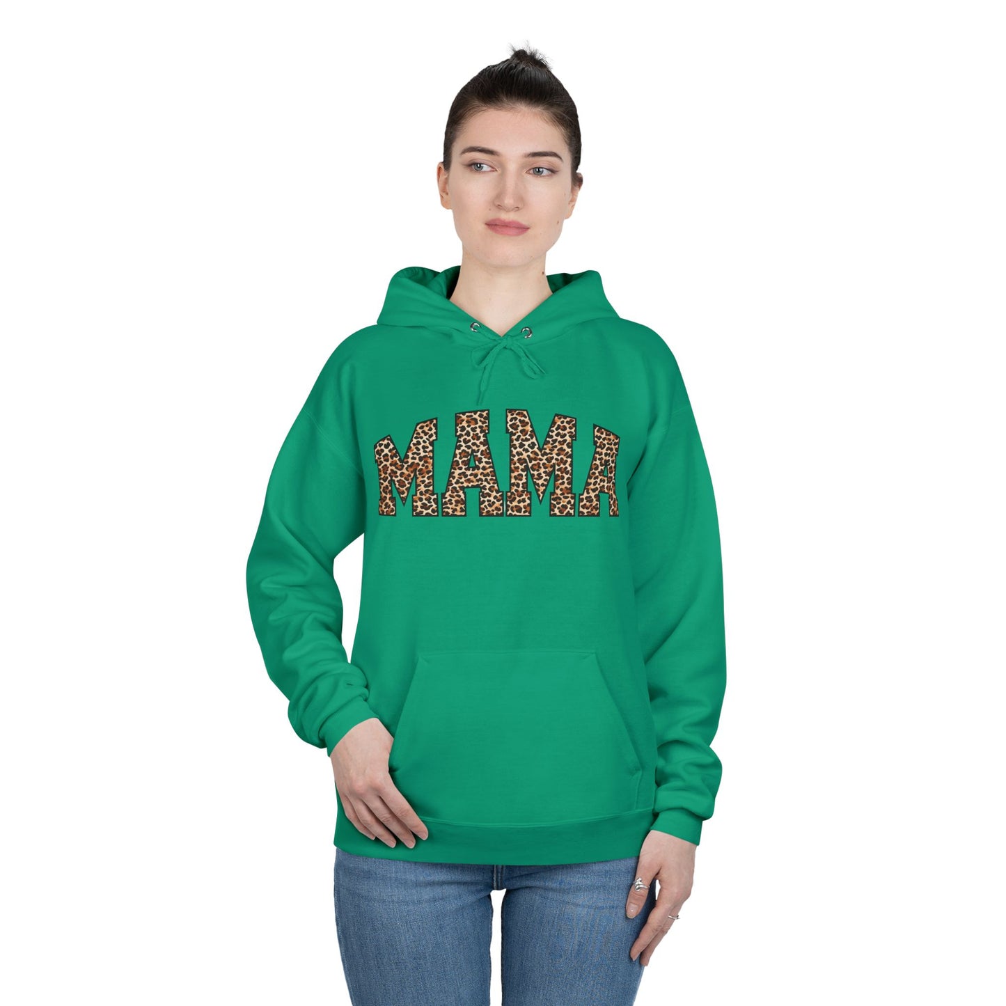 Leopard Print Mama Hoodie - Unisex EcoSmart® Pullover Sweatshirt