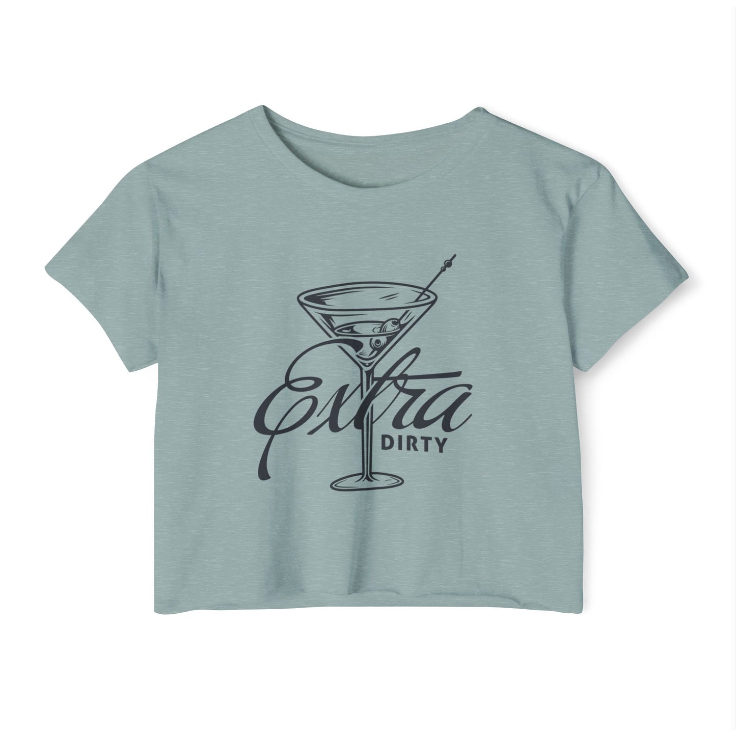 Extra Dirty Cocktail Festival Crop Top | Fun Women's Apparel, Summer Party Shirt, Drink Lover's Top, Gift for Her, Festival Wear