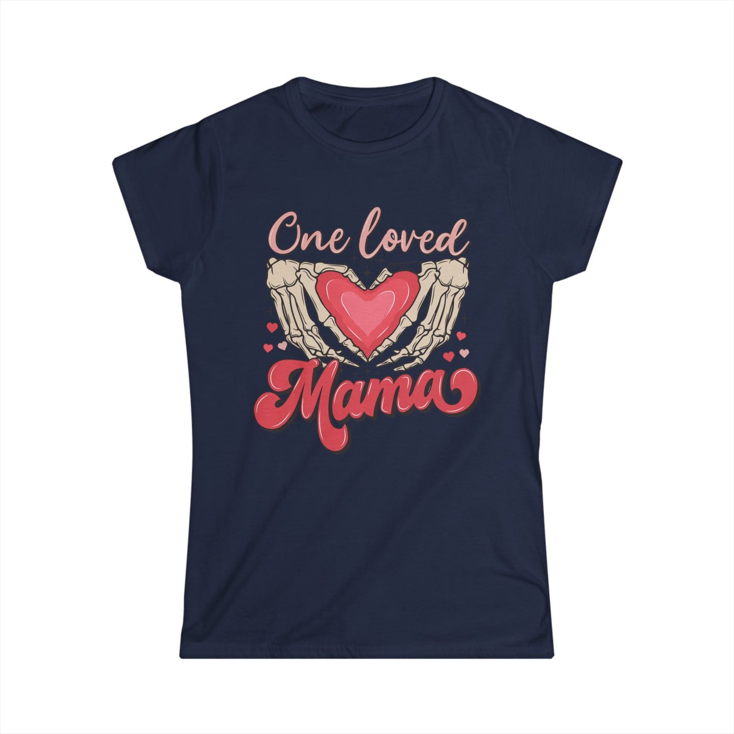 One Loved Mama Softstyle Tee - Cute Heart Graphic for Moms
