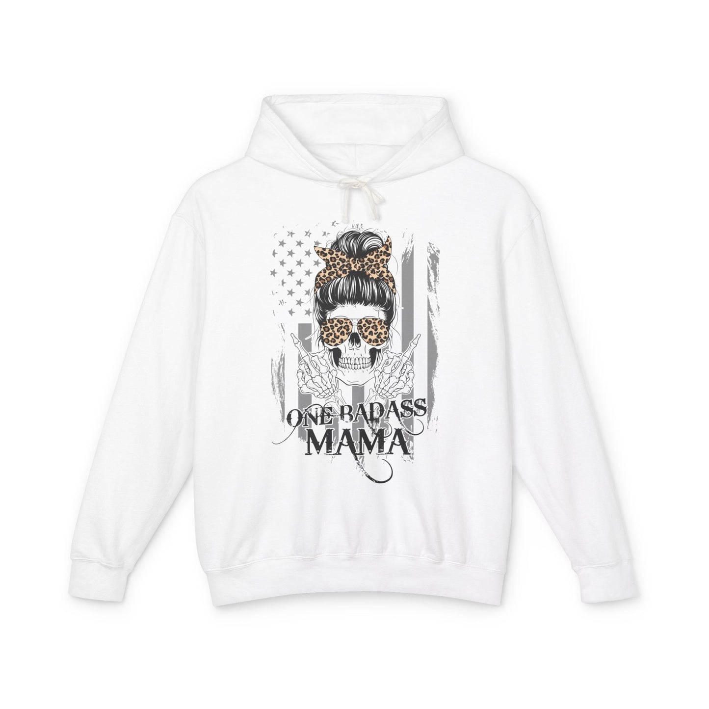 One Badass Mama Hooded Sweatshirt - Unisex Lightweight Sweatshirt for Moms