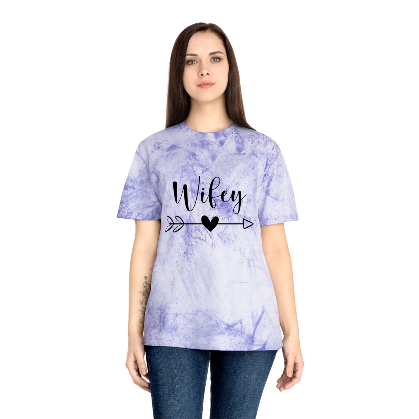 Unisex Color Blast T-Shirt - Wifey Tee, Stylish Casual Wear, Gift for Brides, Anniversary Gift, Trendy Graphic Tee