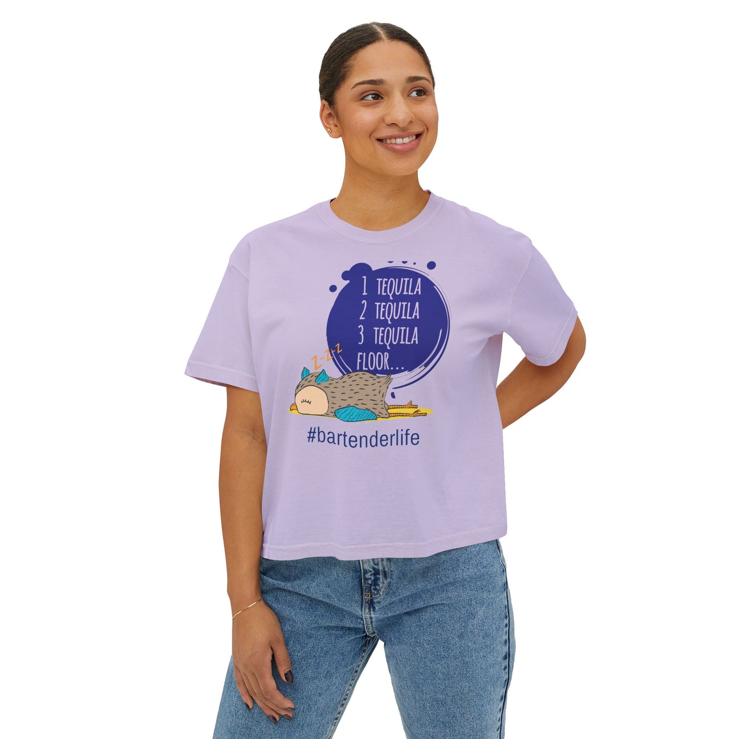 Tequila Lover's Boxy Tee, Funny Shirt for Bartenders, Casual Top, Gift for Party Enthusiasts, Summer Vibes, Weekend Wear