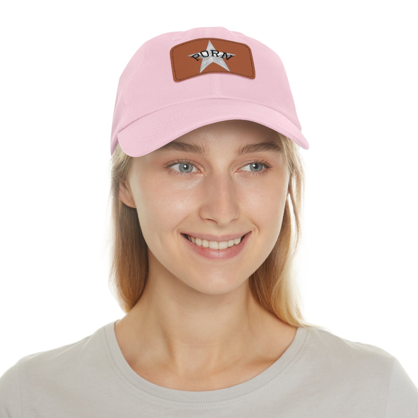 Stylish Dad Hat with Leather Patch, Casual Cap for Men, Summer Accessory, Fun Gift for Dads, Trendy Headwear. fun gifts for her, stylish womens hat