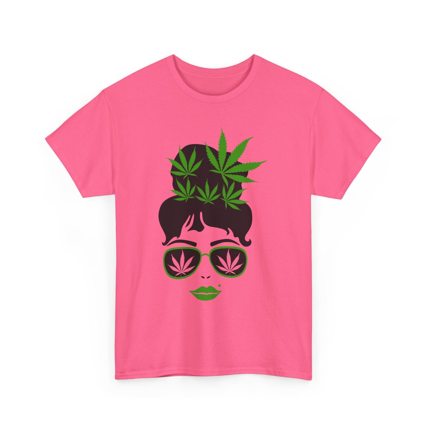 Chic Cannabis Unisex Heavy Cotton Tee - Stylish Green Leaf Design