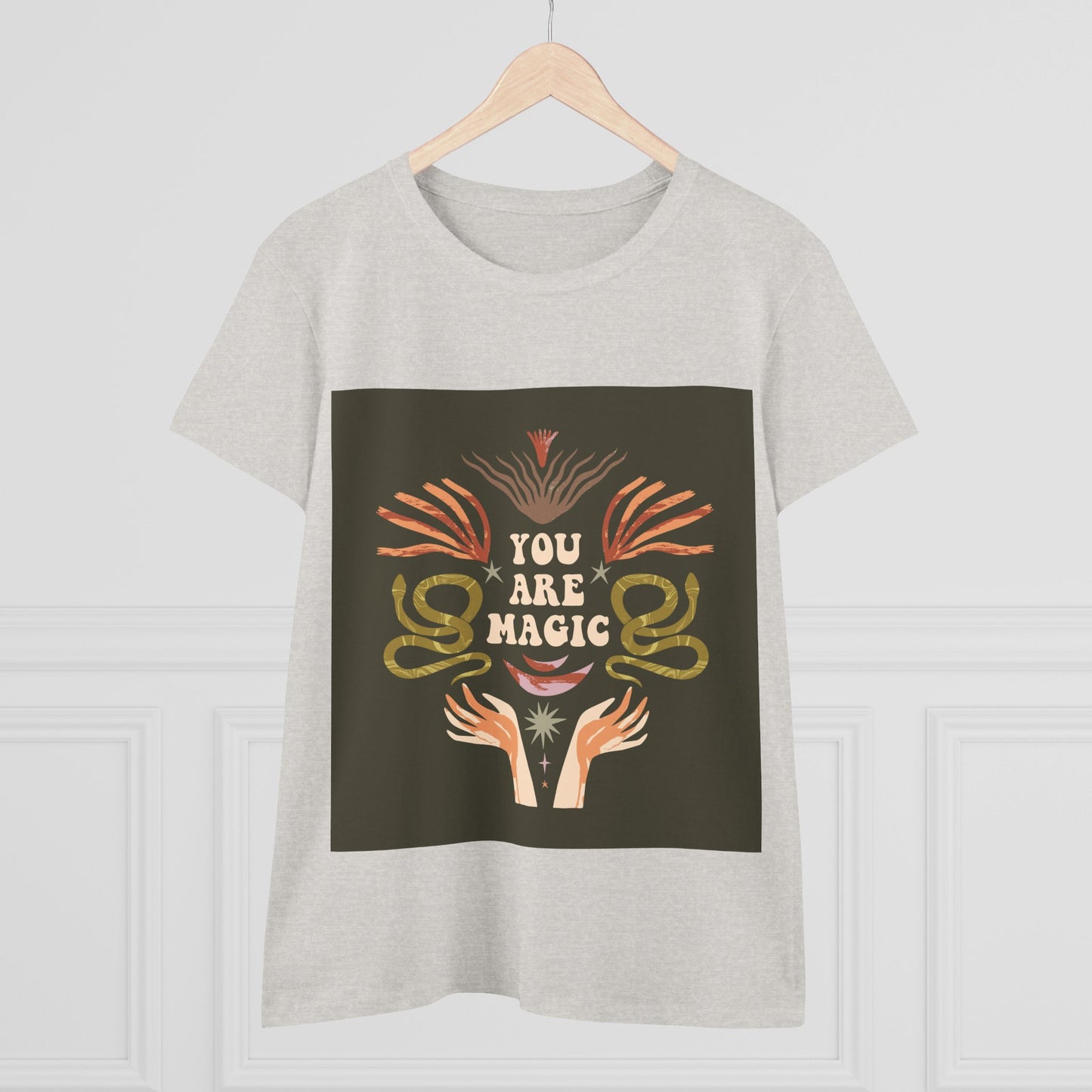 You Are Magic Women's Midweight Cotton Tee, Inspirational T-Shirt, Gifts for Her, Positive Vibes Apparel, Unique Women's Fashion