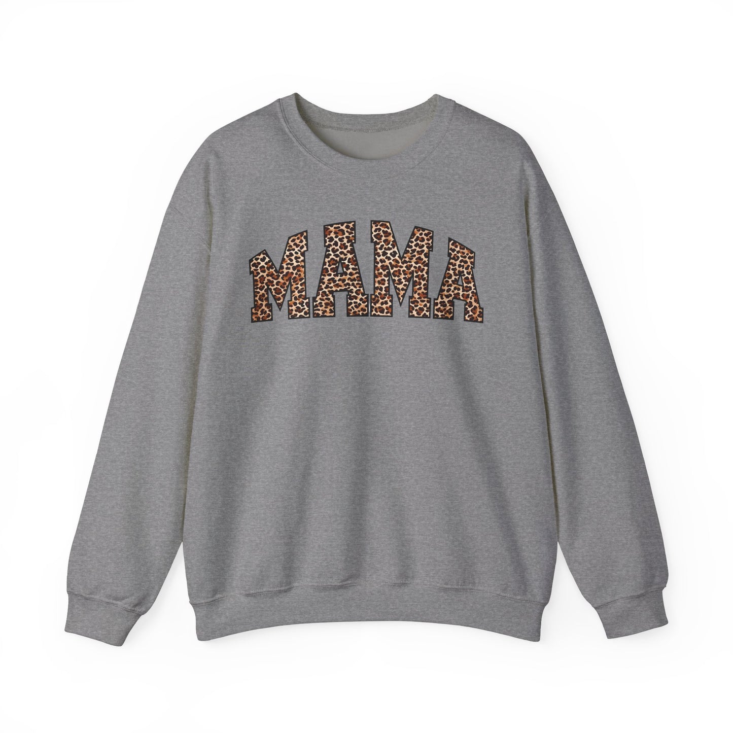 Mama Leopard Print Crewneck Sweatshirt - Unisex Heavy Blend™