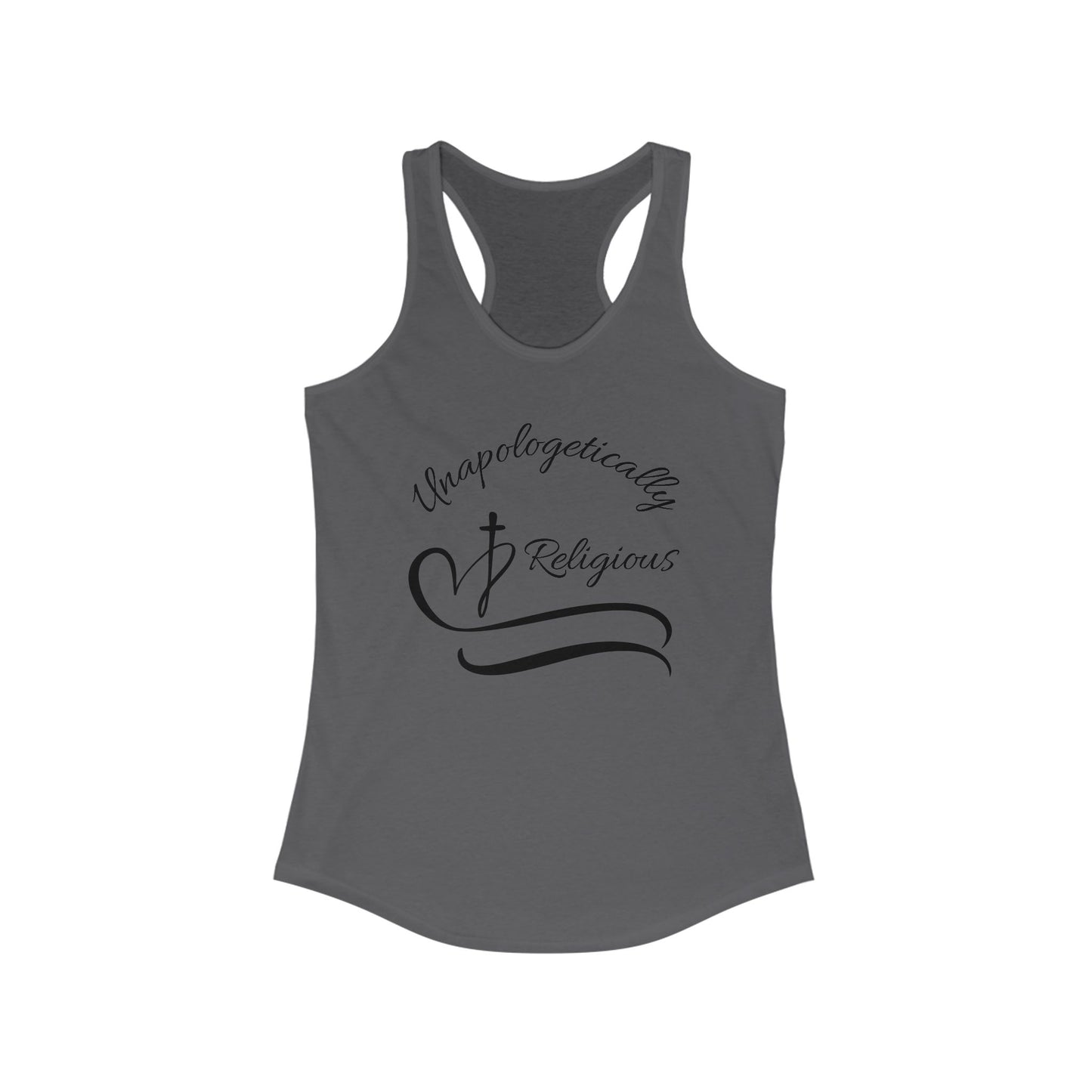 Unapologetically Religious Racerback Tank - Faith Inspired Apparel, Summer Workout Top, Christian Gift, Spiritual Activewear, Casual Wear