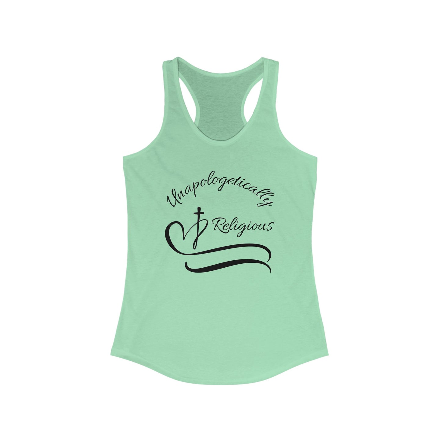 Unapologetically Religious Racerback Tank - Faith Inspired Apparel, Summer Workout Top, Christian Gift, Spiritual Activewear, Casual Wear