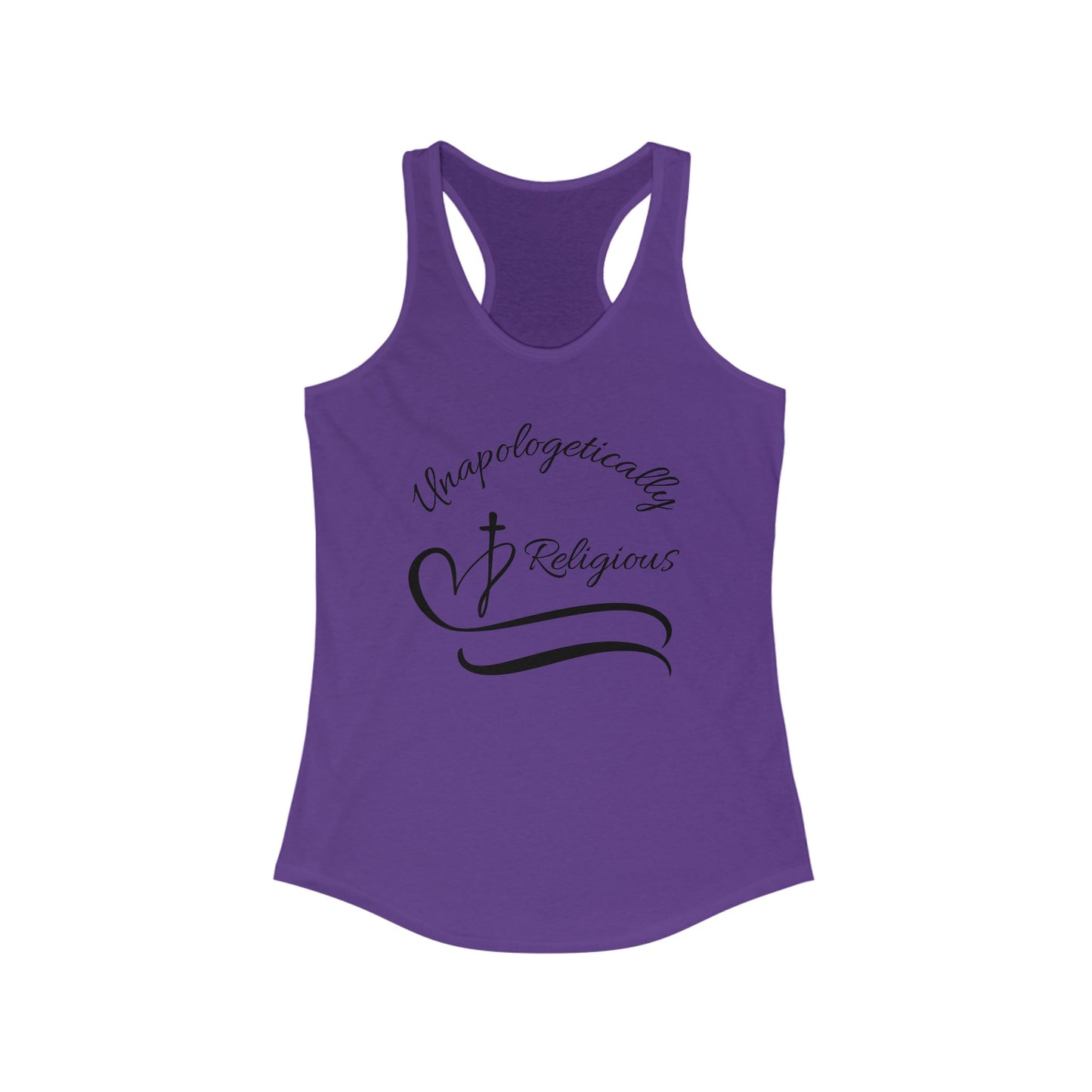 Unapologetically Religious Racerback Tank - Faith Inspired Apparel, Summer Workout Top, Christian Gift, Spiritual Activewear, Casual Wear