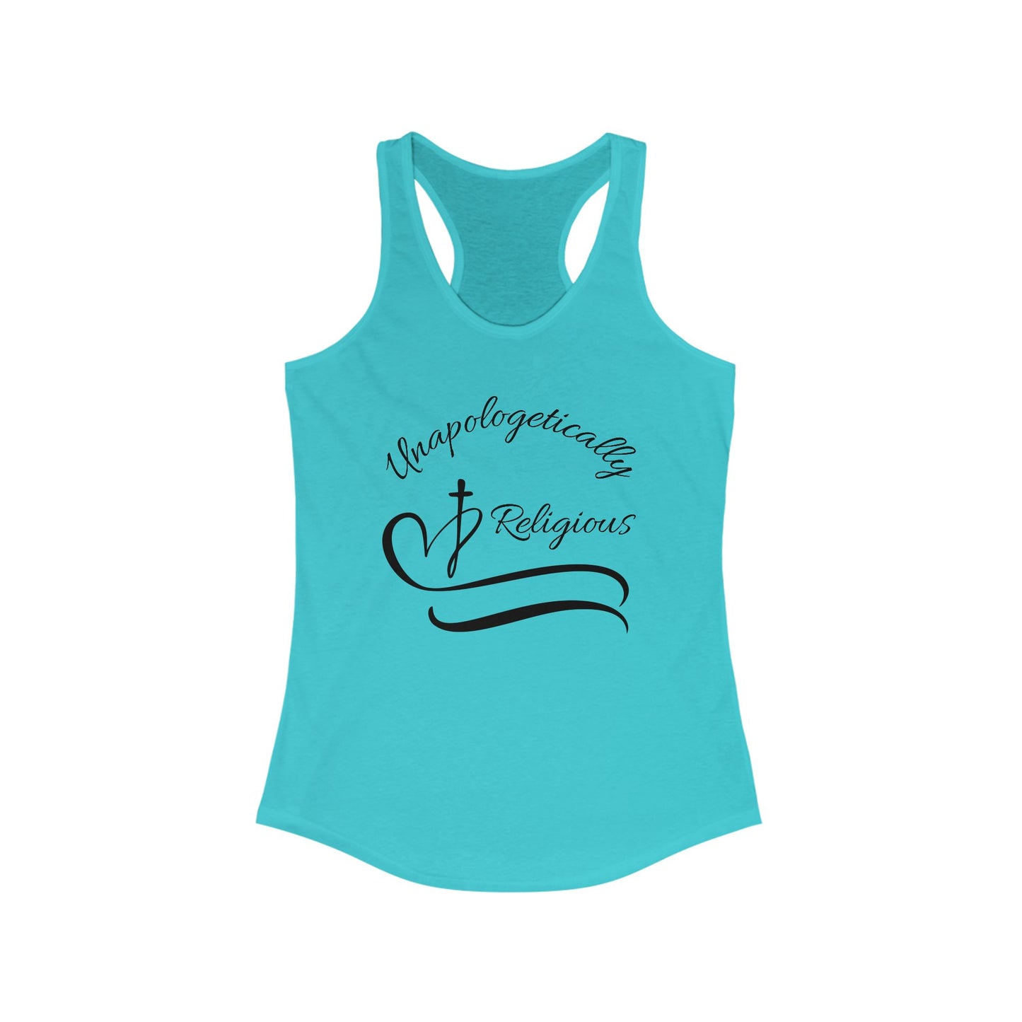 Unapologetically Religious Racerback Tank - Faith Inspired Apparel, Summer Workout Top, Christian Gift, Spiritual Activewear, Casual Wear