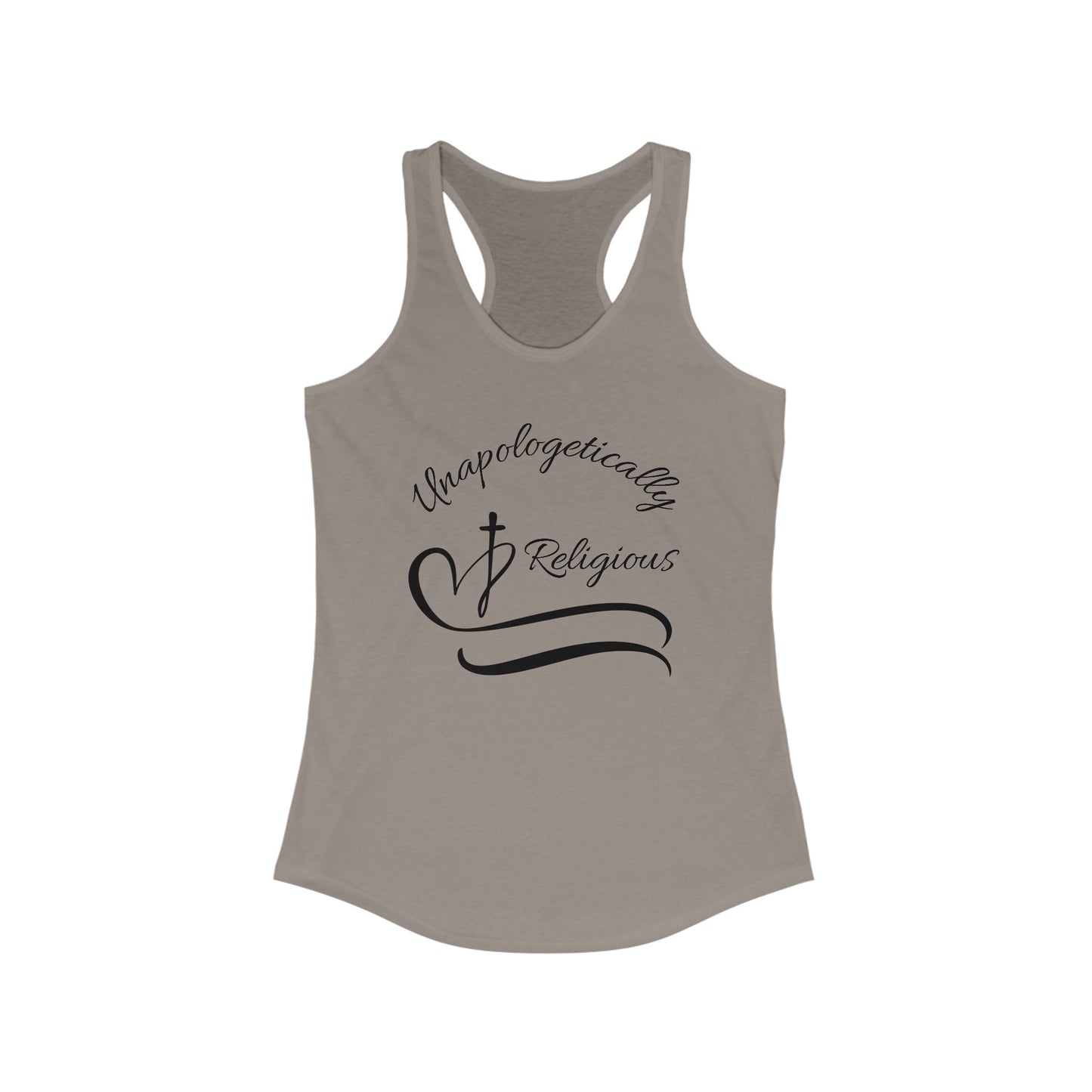 Unapologetically Religious Racerback Tank - Faith Inspired Apparel, Summer Workout Top, Christian Gift, Spiritual Activewear, Casual Wear
