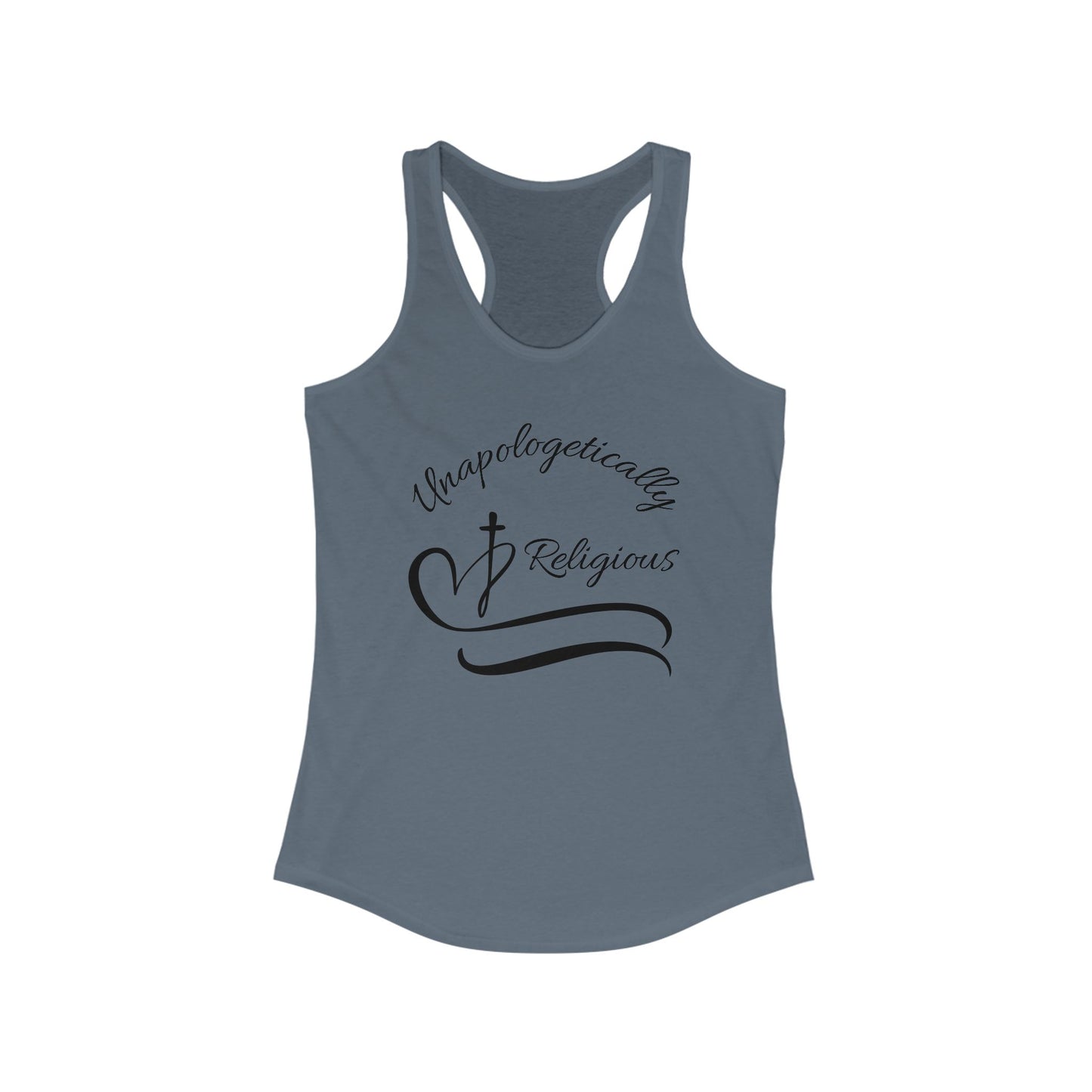 Unapologetically Religious Racerback Tank - Faith Inspired Apparel, Summer Workout Top, Christian Gift, Spiritual Activewear, Casual Wear