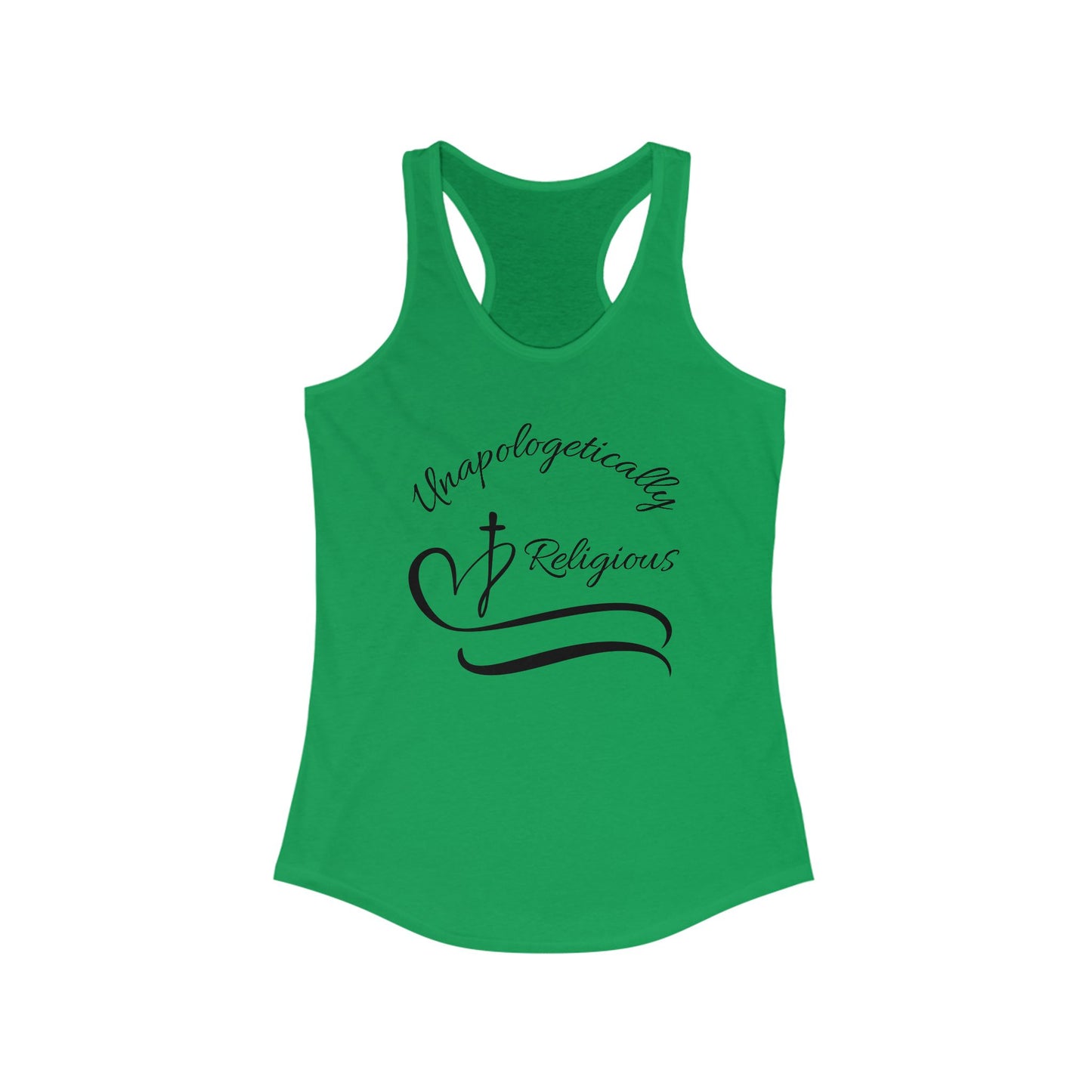 Unapologetically Religious Racerback Tank - Faith Inspired Apparel, Summer Workout Top, Christian Gift, Spiritual Activewear, Casual Wear
