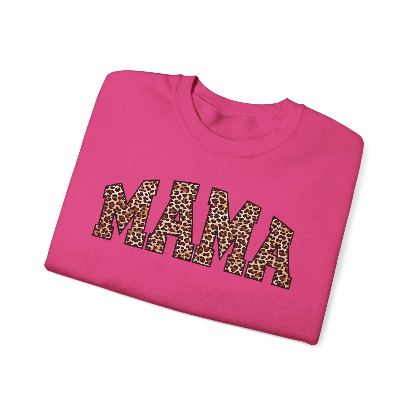Mama Leopard Print Crewneck Sweatshirt - Unisex Heavy Blend™