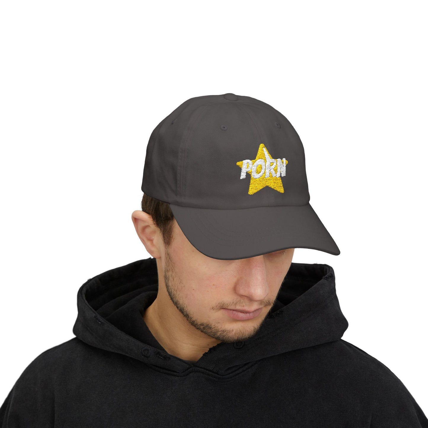 Playful Dad Cap with 'PORN' Design - Trendy Unisex Hat for Casual Wear, Great Gift for Him, Perfect for Summer Events, Festivals, funny hat, statement hat, gifts for her