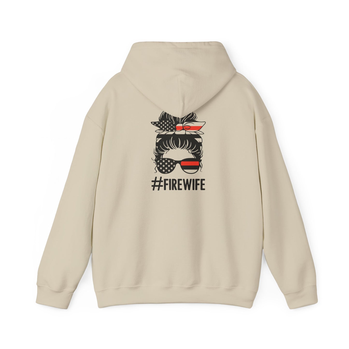 Firefighter Wife Hooded Sweatshirt - Unisex Heavy Blend with Uplifting Design