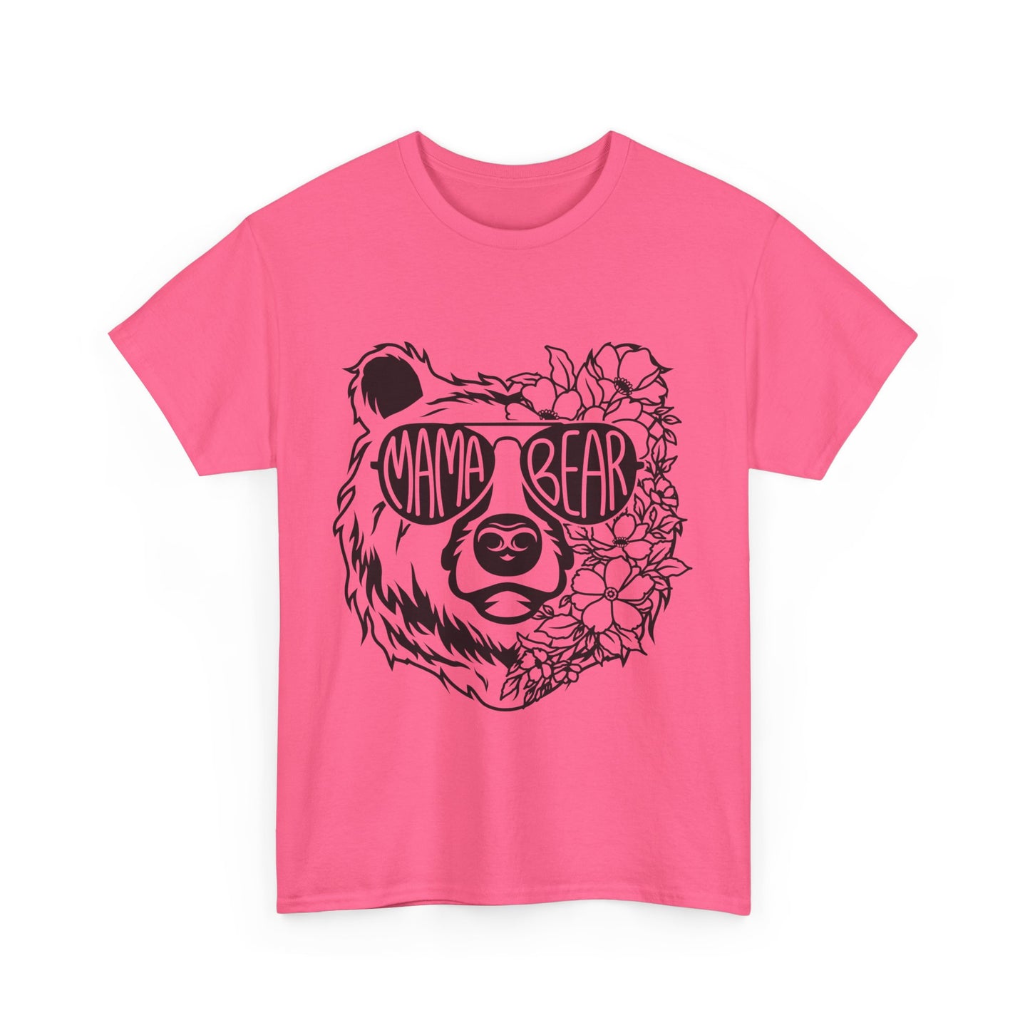 Mama Bear Graphic Unisex Heavy Cotton Tee - Perfect for Moms and Nature Lovers