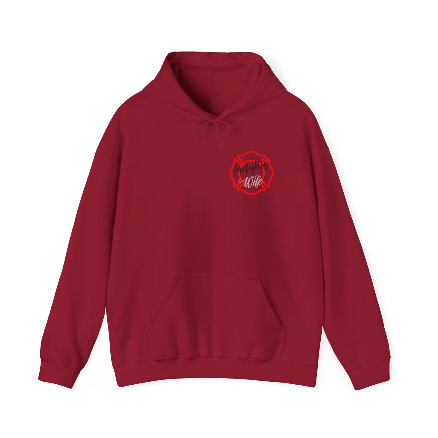 Firefighter Wife Hooded Sweatshirt - Unisex Heavy Blend with Uplifting Design