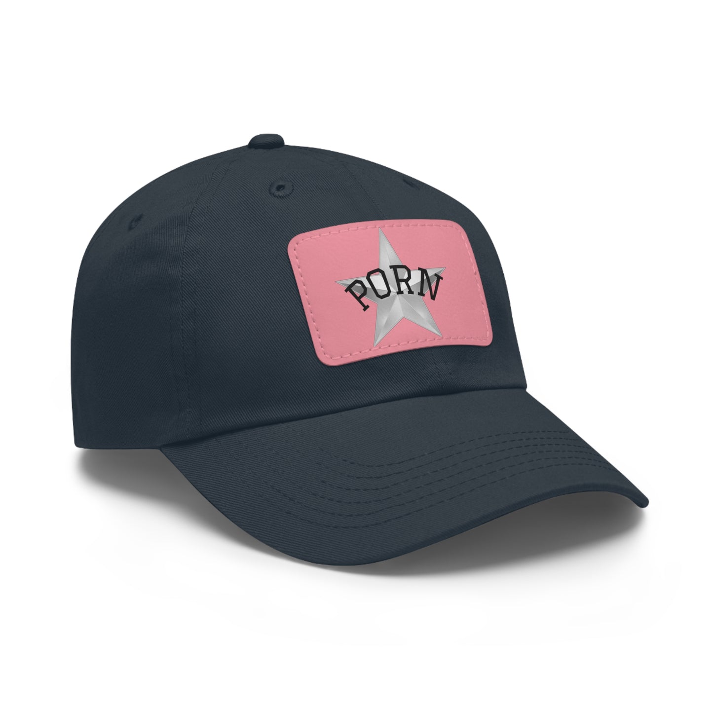 Stylish Dad Hat with Leather Patch, Casual Cap for Men, Summer Accessory, Fun Gift for Dads, Trendy Headwear. fun gifts for her, stylish womens hat