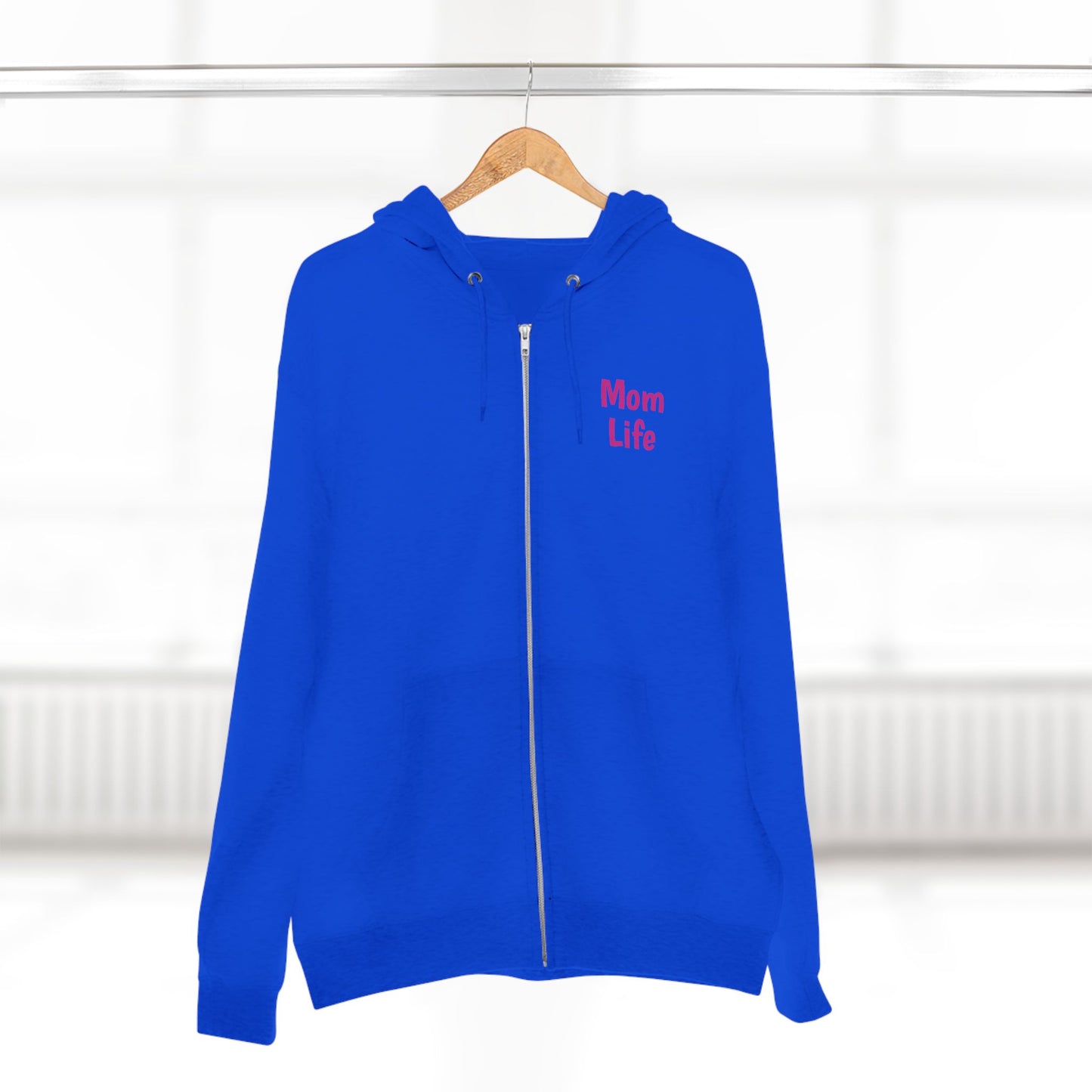 Mom Life Floral Unisex Zip Hoodie - Cozy Casual Wear for Moms