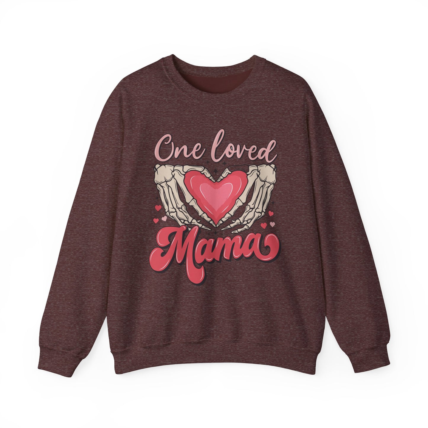 One Loved Mama Crewneck Sweatshirt, Perfect Gift for Moms, Cozy Layer for Birthdays, Mother's Day, Heartfelt Gift Idea
