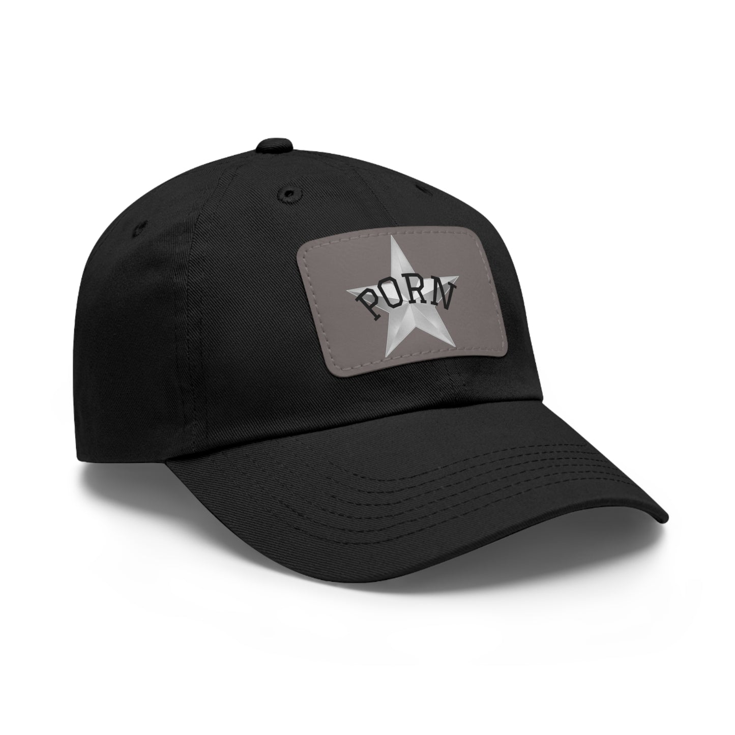 Stylish Dad Hat with Leather Patch, Casual Cap for Men, Summer Accessory, Fun Gift for Dads, Trendy Headwear. fun gifts for her, stylish womens hat