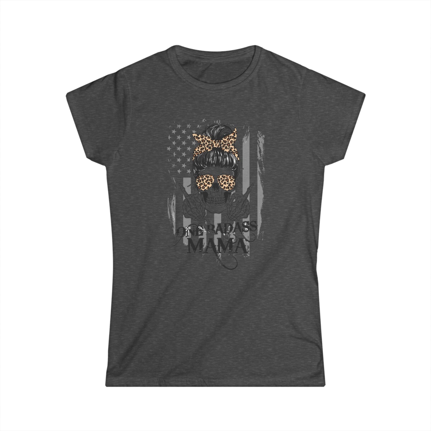 One Badass Mama Women's Softstyle Tee - Trendy Graphic T-Shirt for Moms