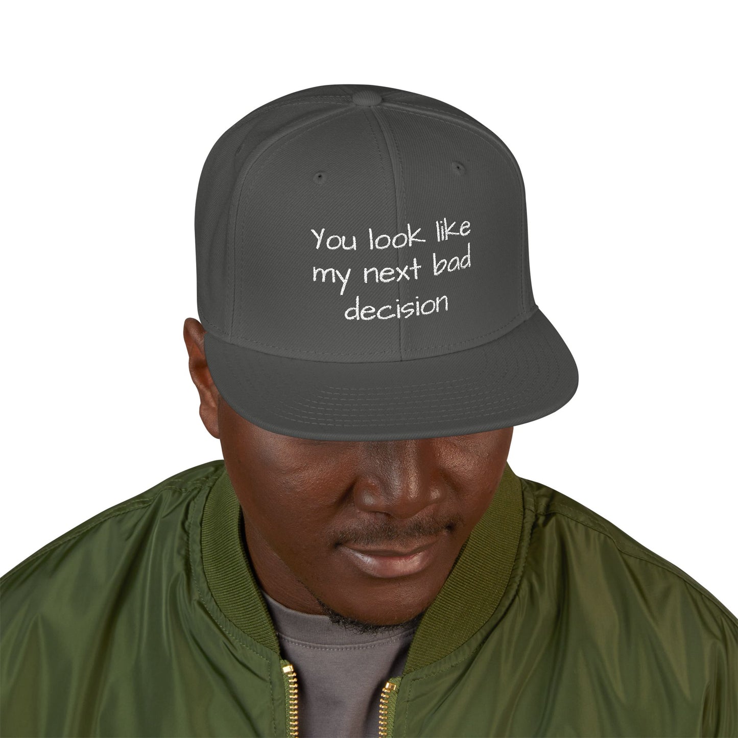 Snapback Hat - Embroidered Cap, Trendy Hat, Streetwear Accessory, Gift for Him, Stylish Headwear, funny hat