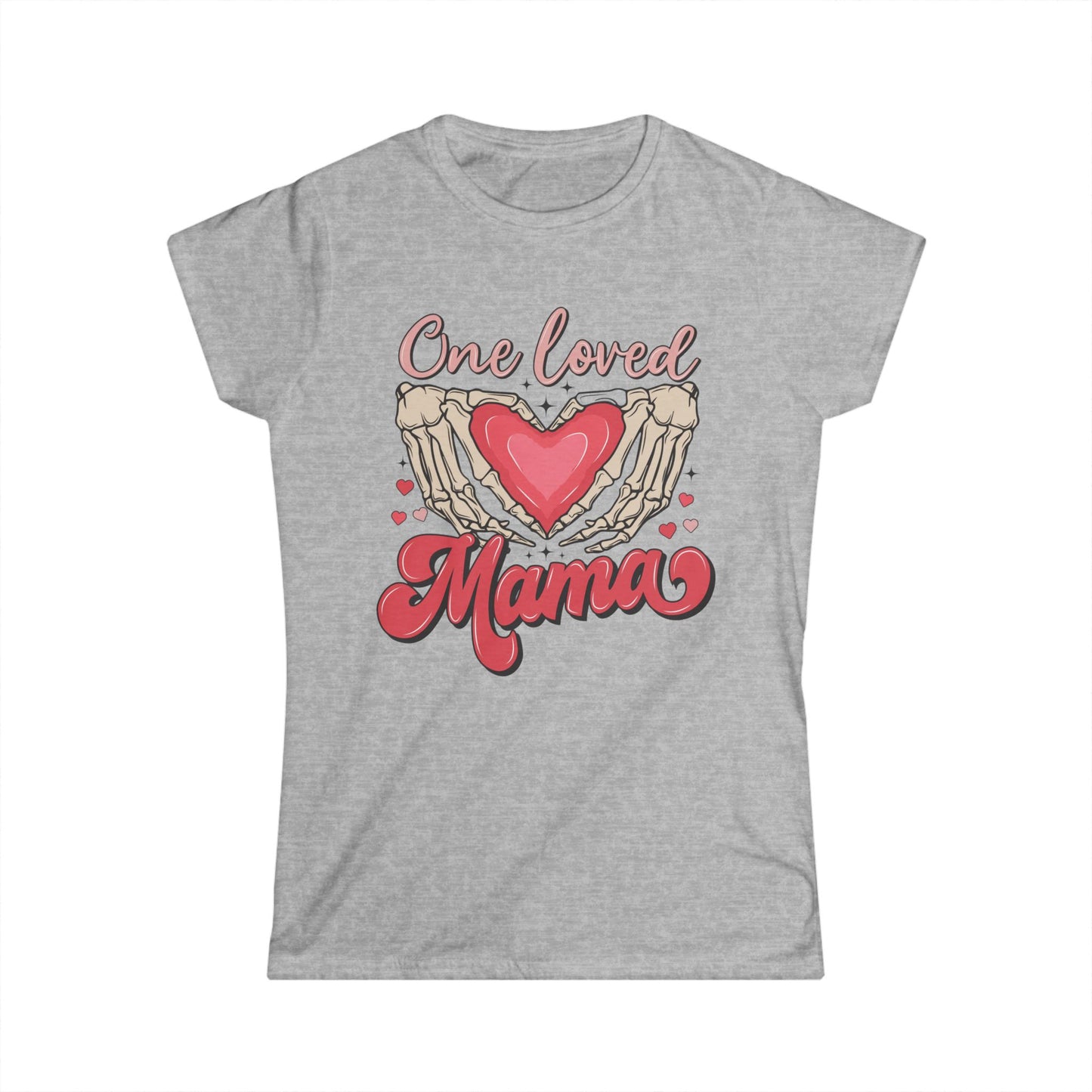One Loved Mama Softstyle Tee - Cute Heart Graphic for Moms