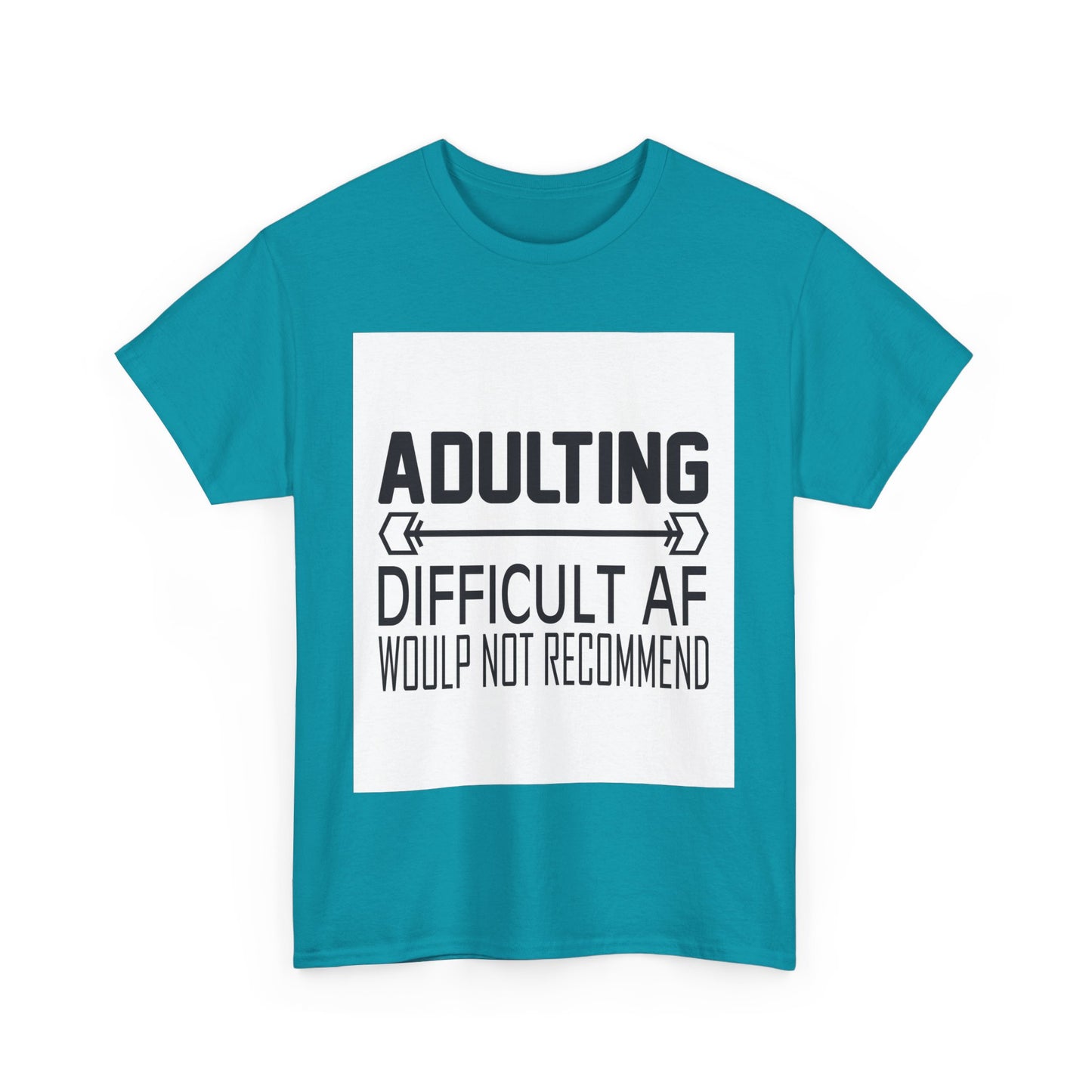 Adulting is Difficult Unisex Heavy Cotton Tee - Humorous T-Shirt for Young Adults