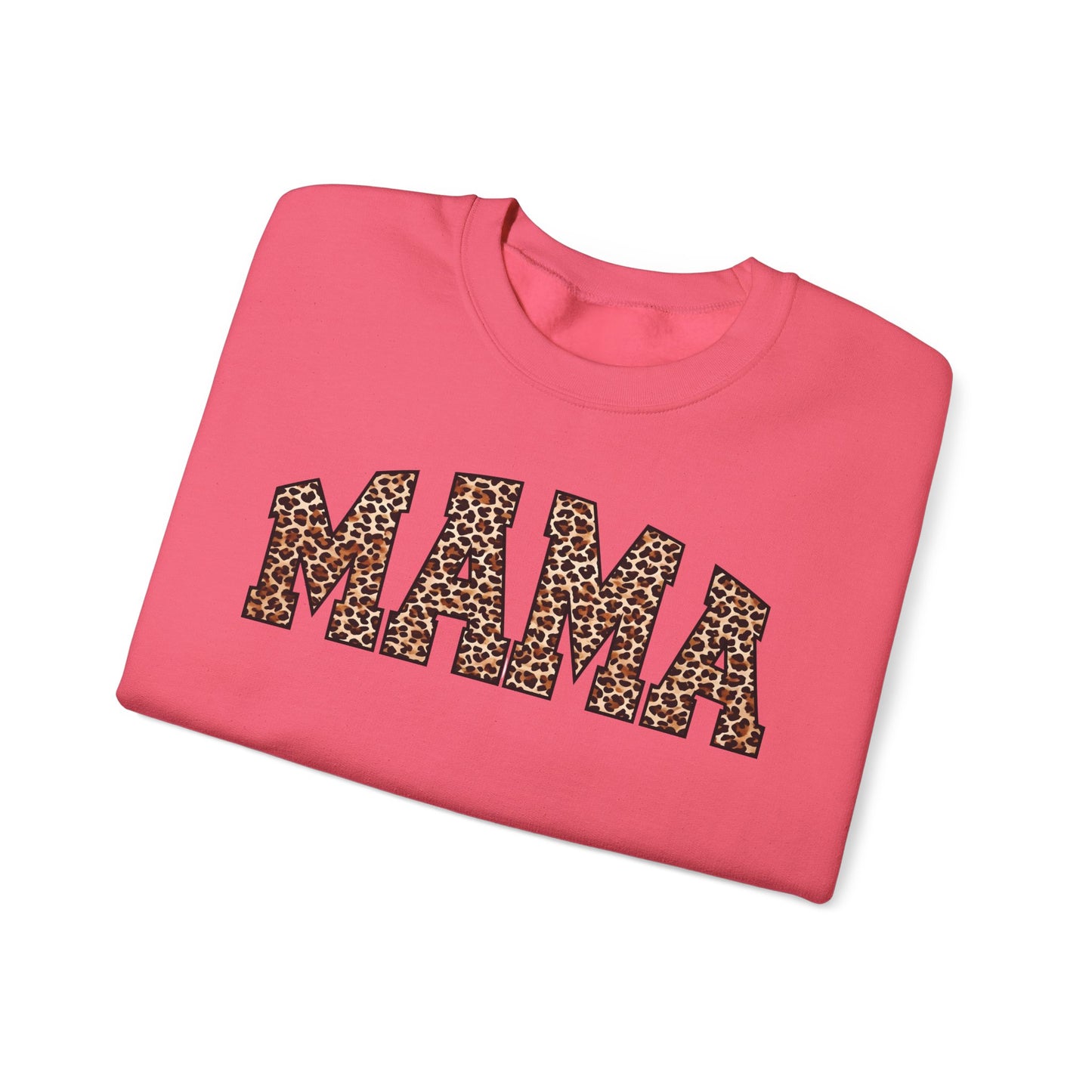 Mama Leopard Print Crewneck Sweatshirt - Unisex Heavy Blend™