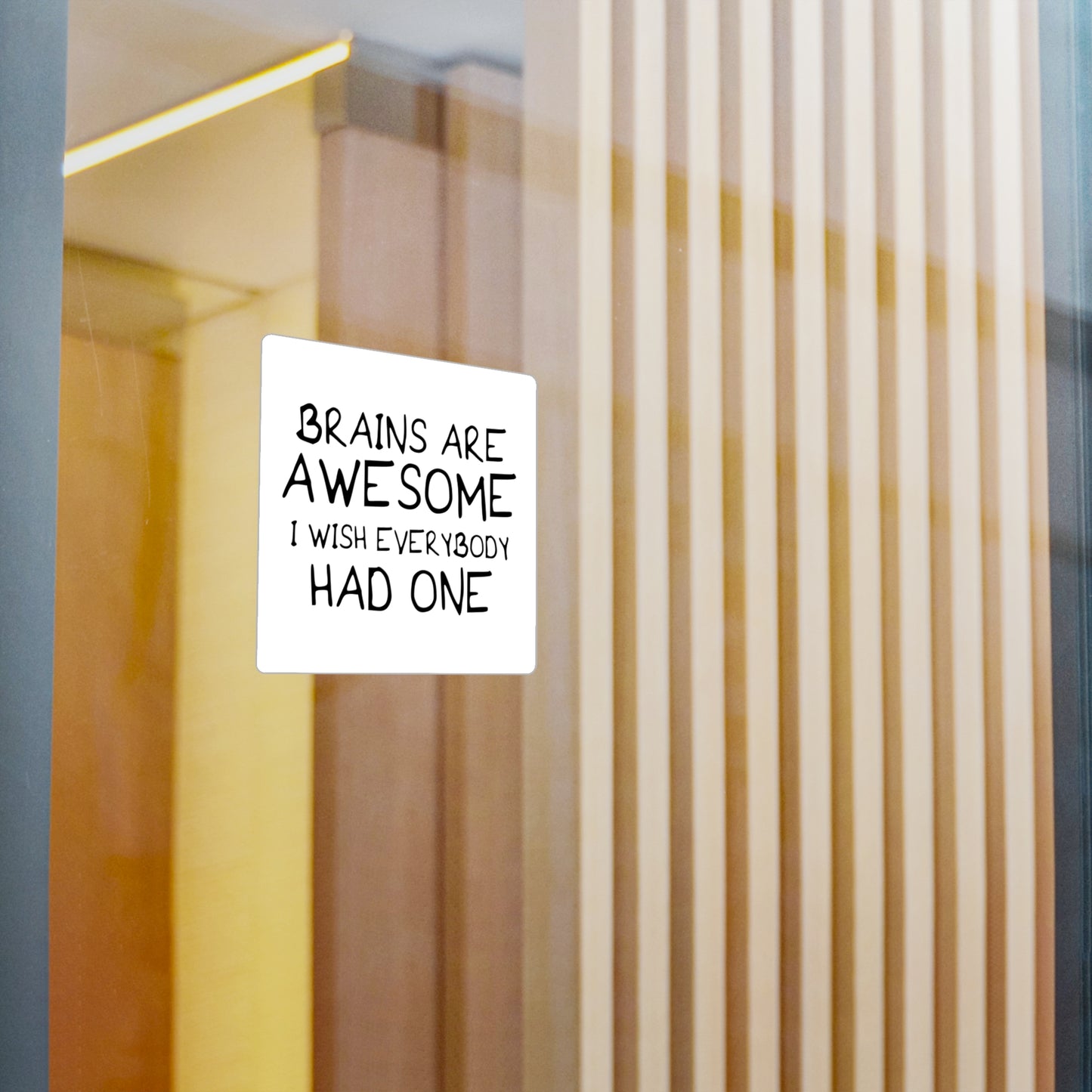 Inspirational Vinyl Decals - 'Brains Are Awesome' - Perfect for Home or Office Decor