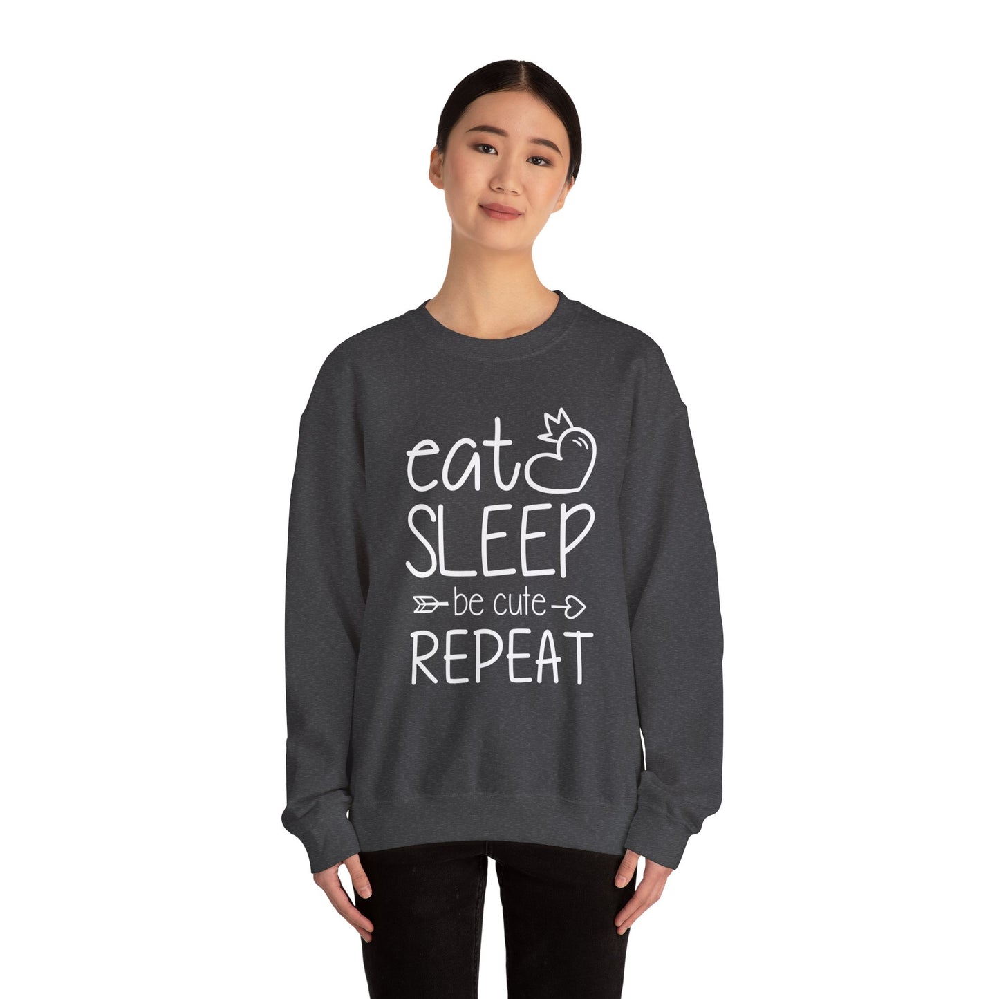 Eat Sleep Be Cute Repeat Crewneck Sweatshirt - Unisex Heavy Blend™