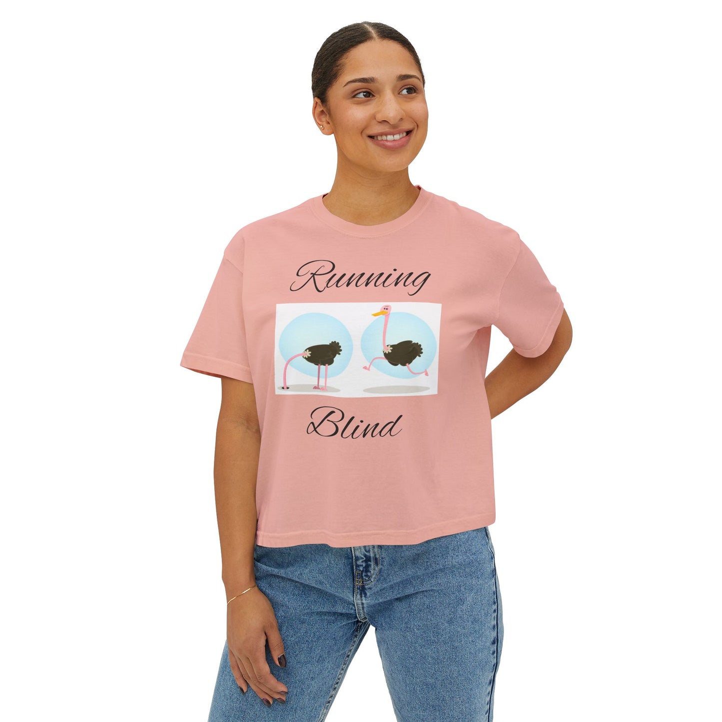 Women's Boxy Tee - Boxy Running Blind Tee