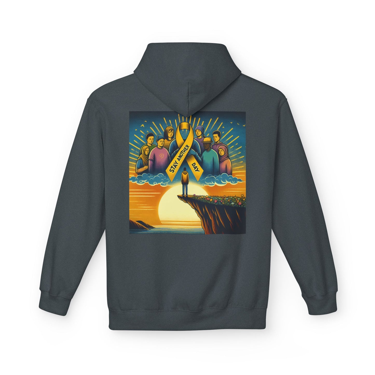 Stay Another Day Hoodie, Inspirational Fleece Sweatshirt, Unisex Gift, Motivational Apparel, Casual Hoodie for Everyday Wear