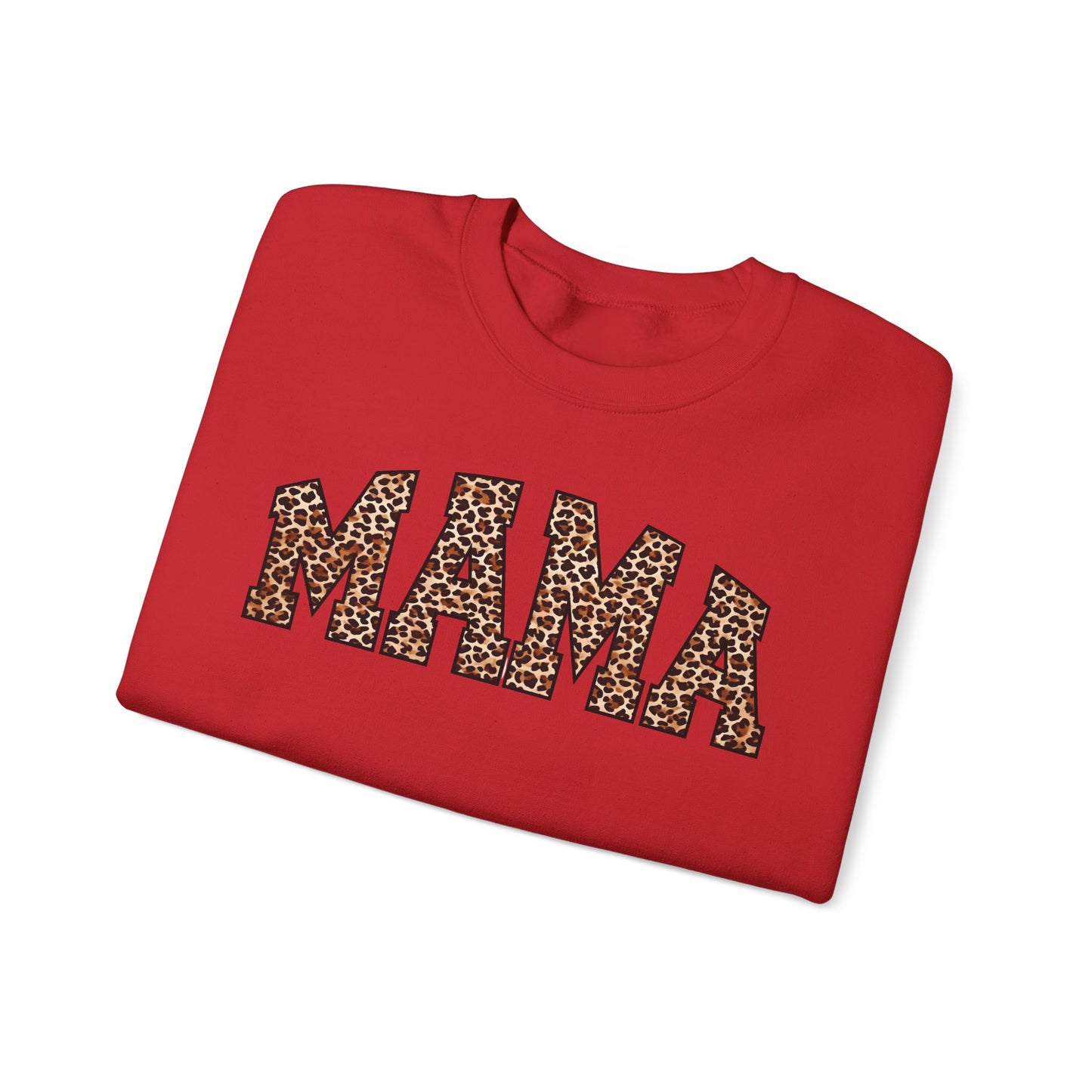 Mama Leopard Print Crewneck Sweatshirt - Unisex Heavy Blend™