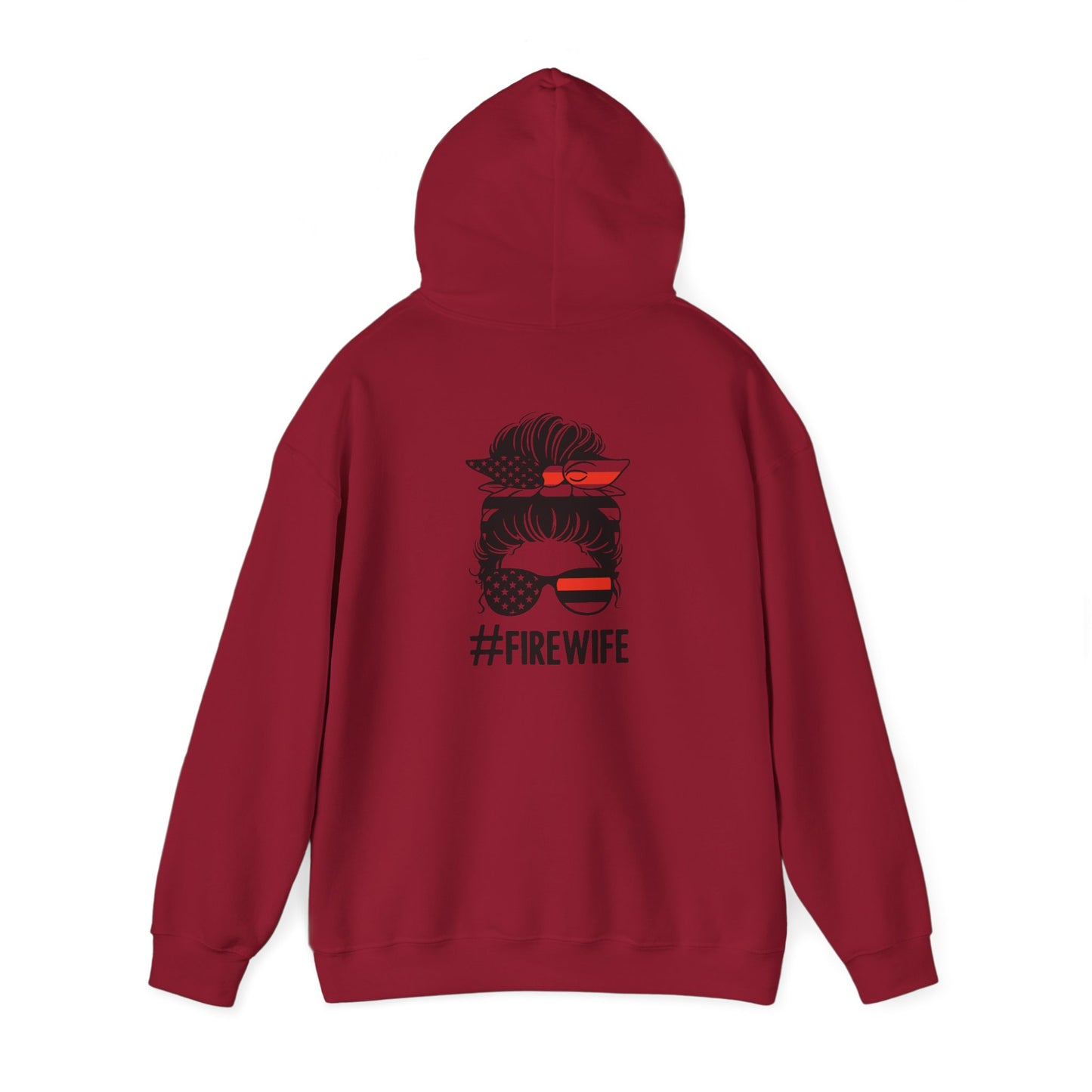 Firefighter Wife Hooded Sweatshirt - Unisex Heavy Blend with Uplifting Design