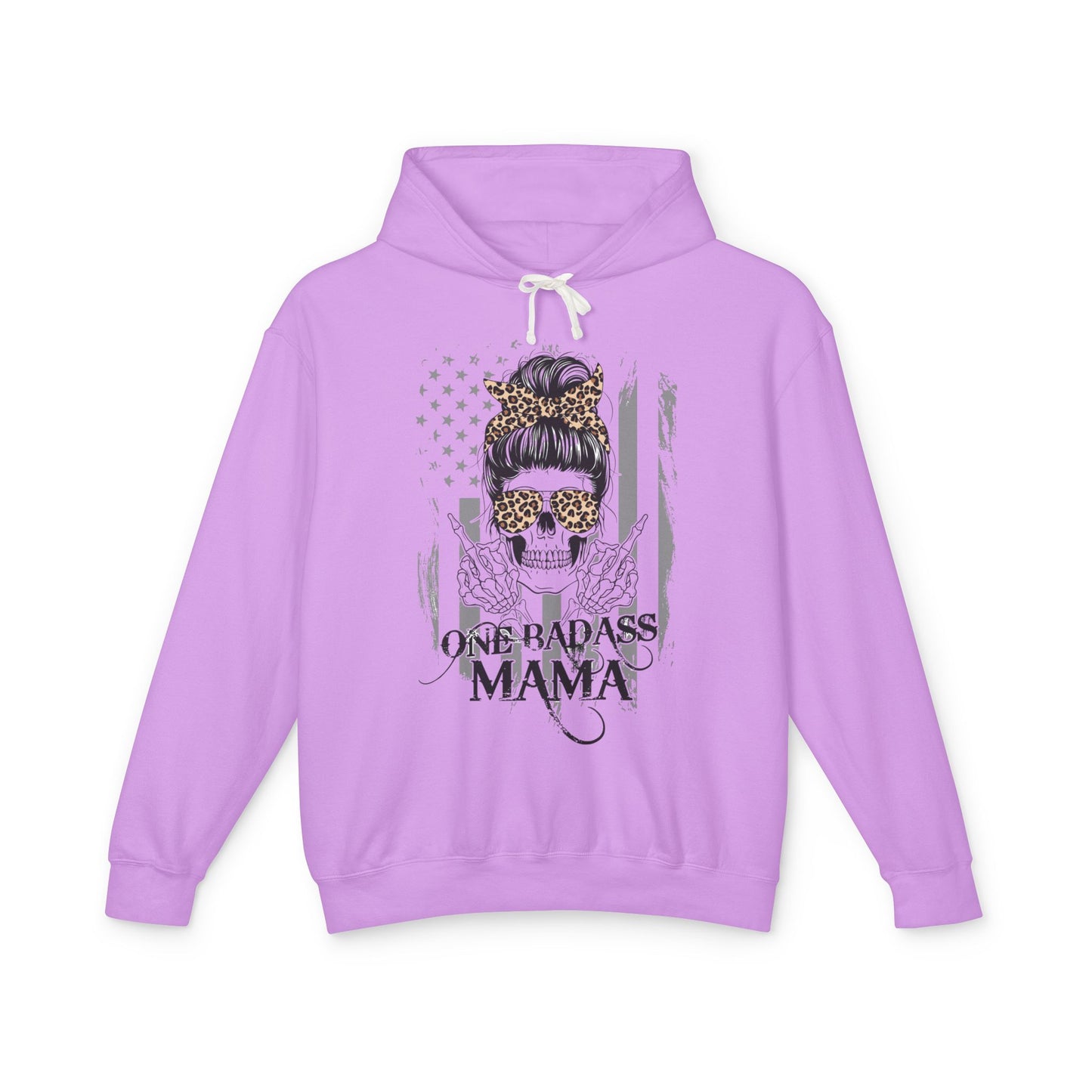 One Badass Mama Hooded Sweatshirt - Unisex Lightweight Sweatshirt for Moms