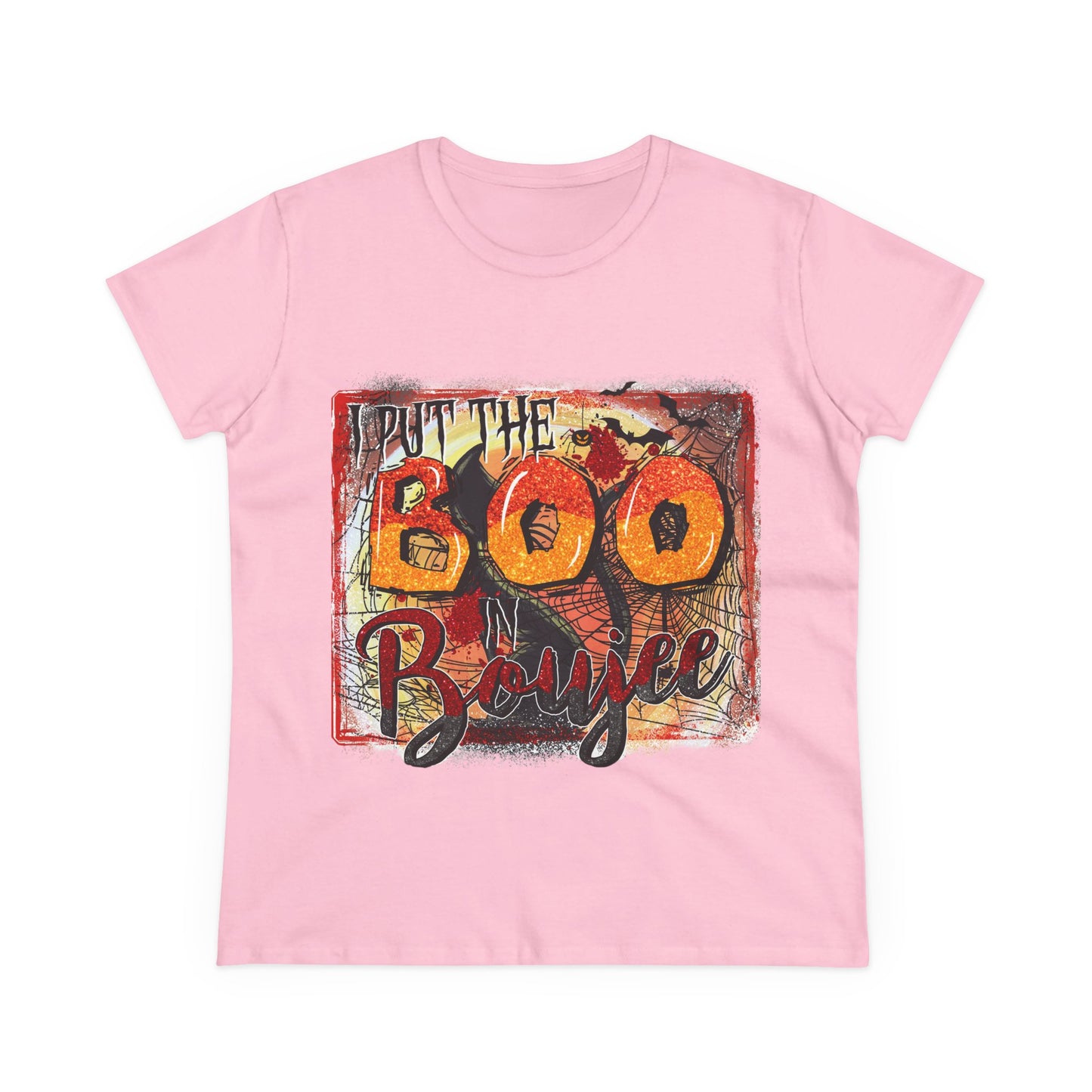 Boo-tiful Cotton Tee for Halloween, Women's Graphic Shirt, Spooky Vibes, Casual Wear, Gift for Her