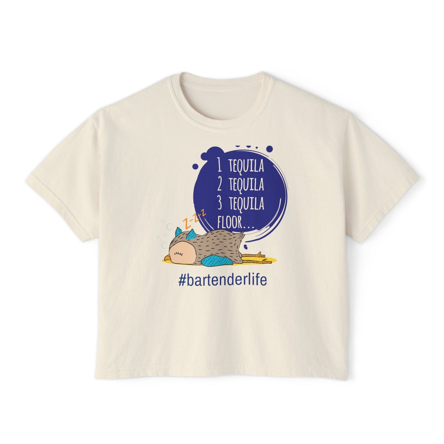 Tequila Lover's Boxy Tee, Funny Shirt for Bartenders, Casual Top, Gift for Party Enthusiasts, Summer Vibes, Weekend Wear