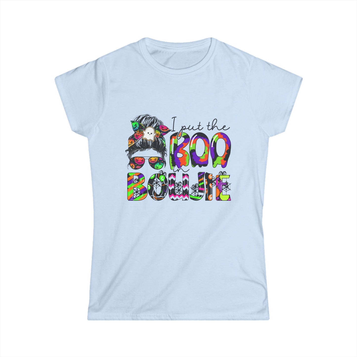 I Put The Boo-tiful in Boo-lie Women's Softstyle Tee - Fun Playful Shirt for Halloween & Everyday Wear