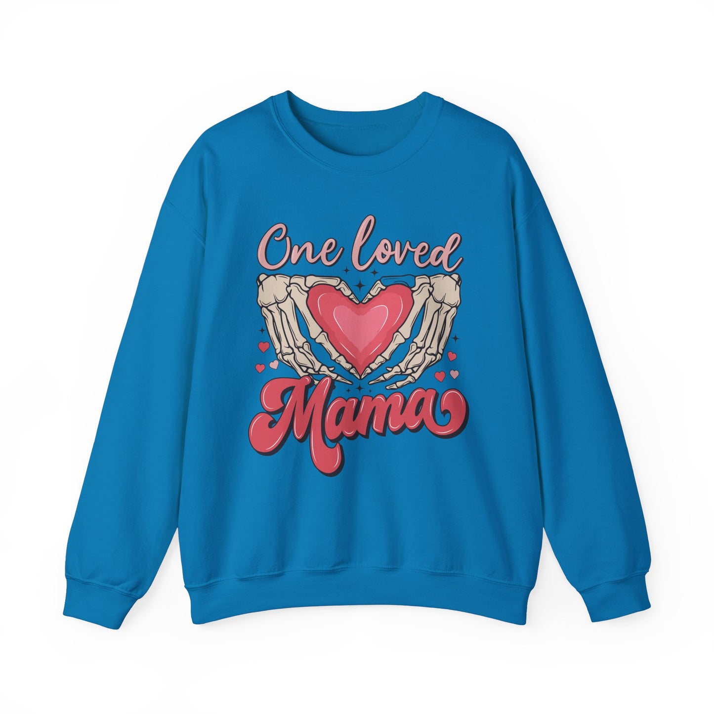 One Loved Mama Crewneck Sweatshirt, Perfect Gift for Moms, Cozy Layer for Birthdays, Mother's Day, Heartfelt Gift Idea