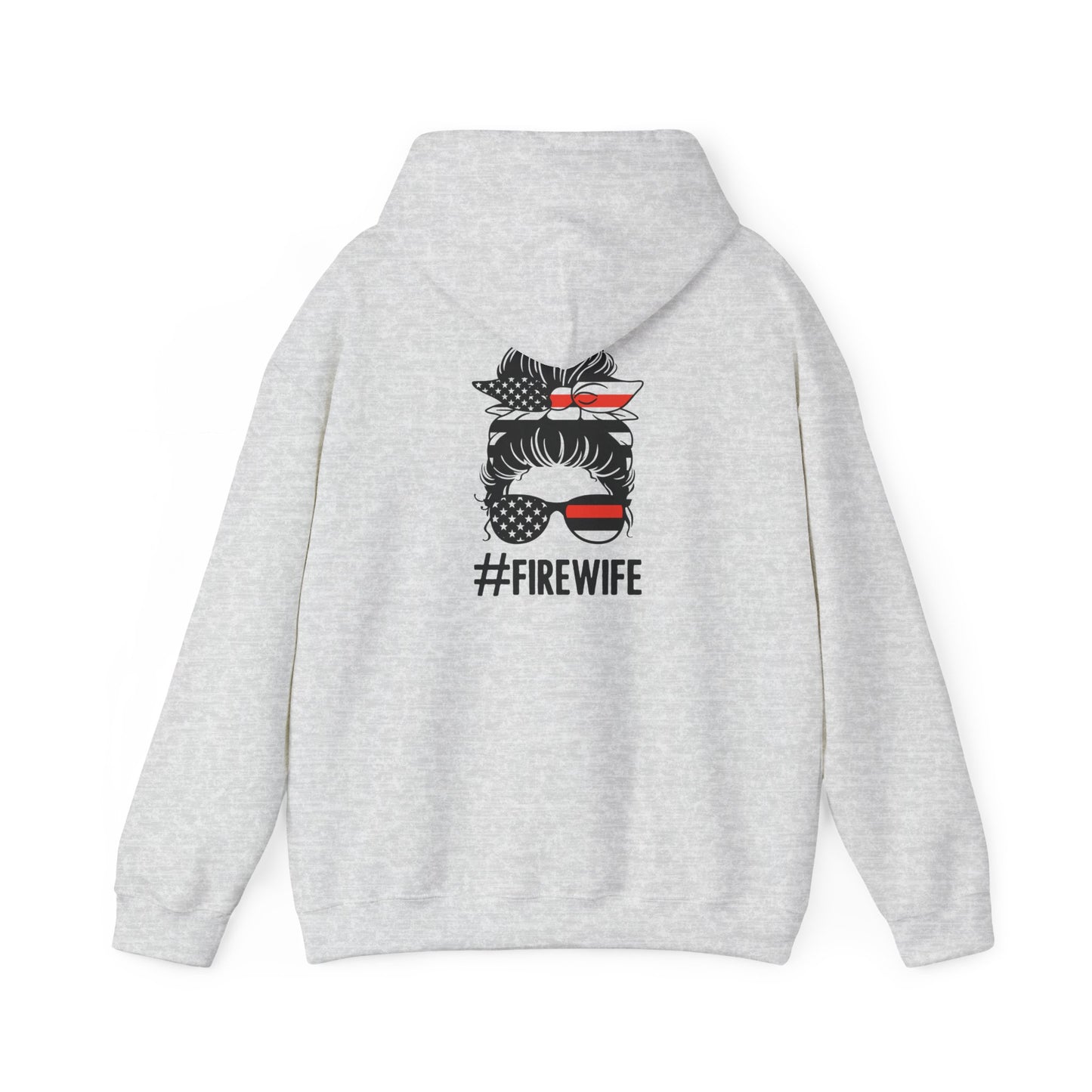 Firefighter Wife Hooded Sweatshirt - Unisex Heavy Blend with Uplifting Design