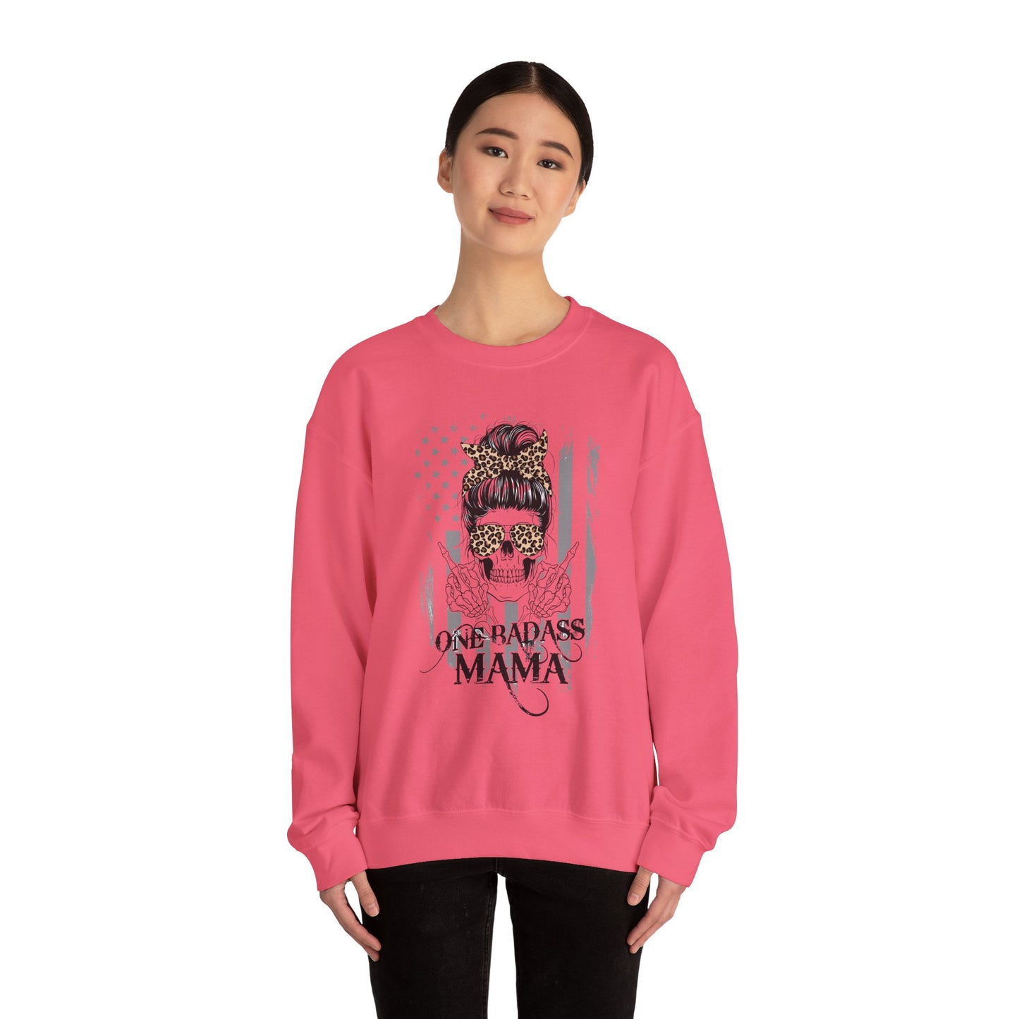 One Badass Mama Sweatshirt - Unisex Crewneck for Strong Women