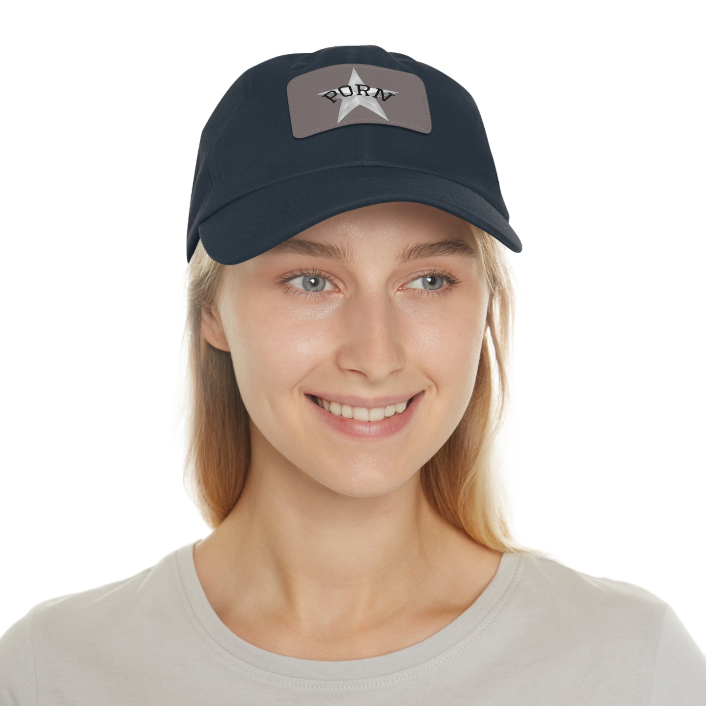 Stylish Dad Hat with Leather Patch, Casual Cap for Men, Summer Accessory, Fun Gift for Dads, Trendy Headwear. fun gifts for her, stylish womens hat