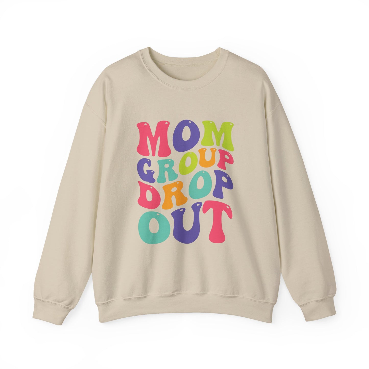 Vibrant Mom Group Dropout Sweatshirt, Cozy Crewneck, Perfect for Moms, Gift for Mother's Day, Casual Wear, Fun Family Gatherings