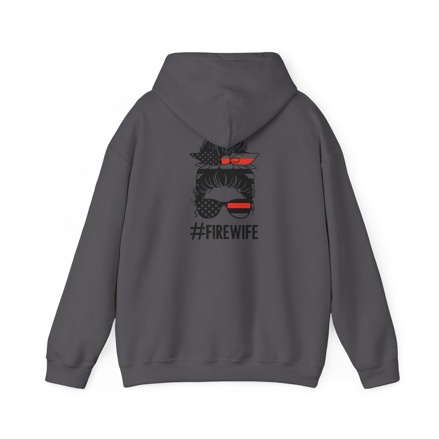 Firefighter Wife Hooded Sweatshirt - Unisex Heavy Blend with Uplifting Design