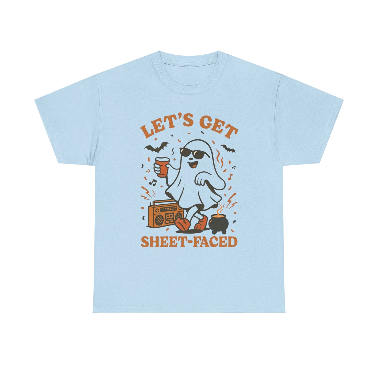 Ghost Party Tee, Halloween Shirt, Unisex Heavy Cotton Tee, Fun Graphic T-Shirt, Casual Wear, October Festivity Apparel